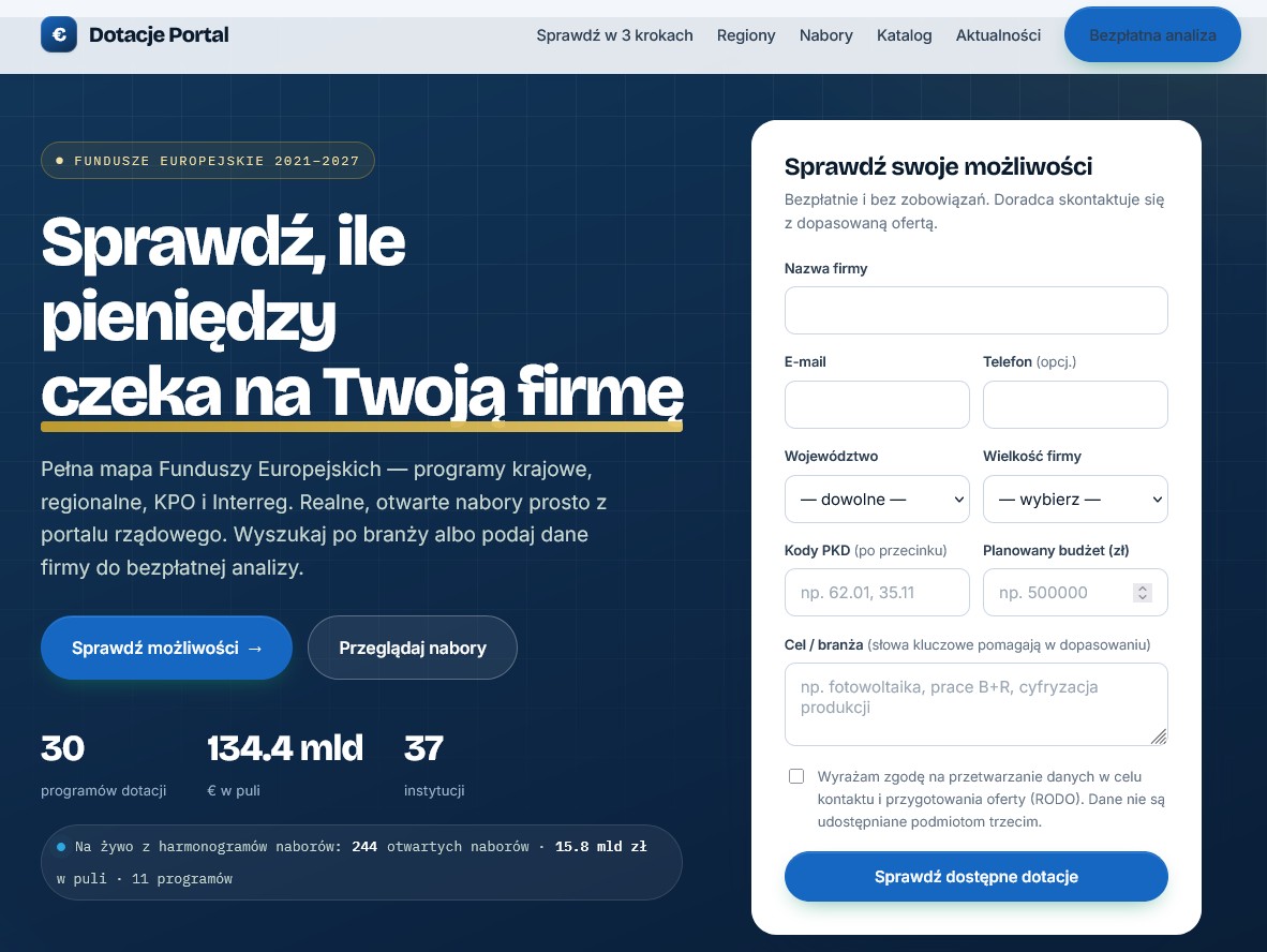 Dotacje Portal